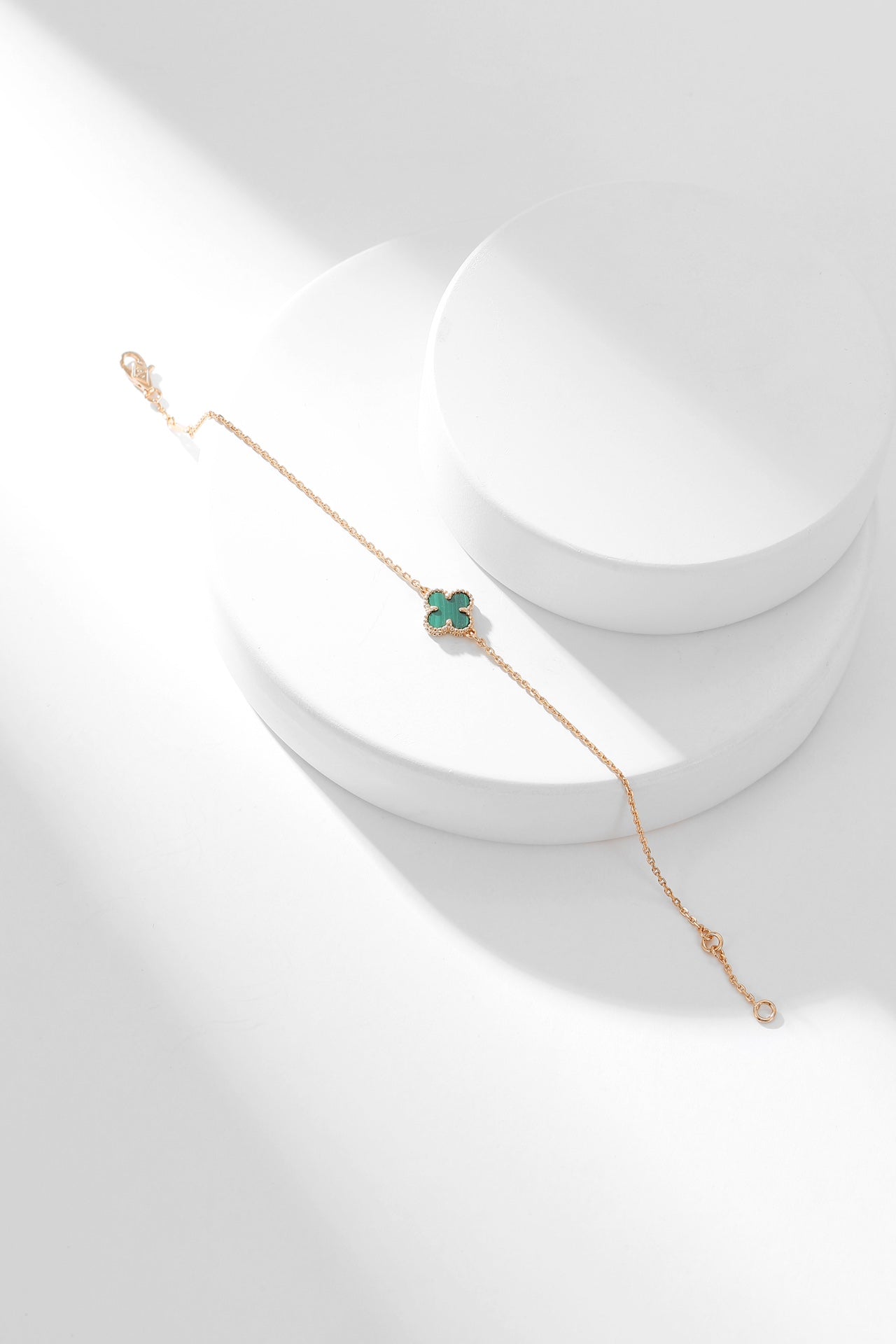 [AURORA]CLOVER BRACELET MALACHITE 1 MOTIF
