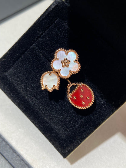 [basloveJW] ROSÉGOLDRING MIT GLÜCKS-3-MOTIV