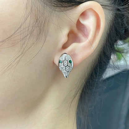 [AURORA]SERPENT DIAMOND STUD EARRINGS