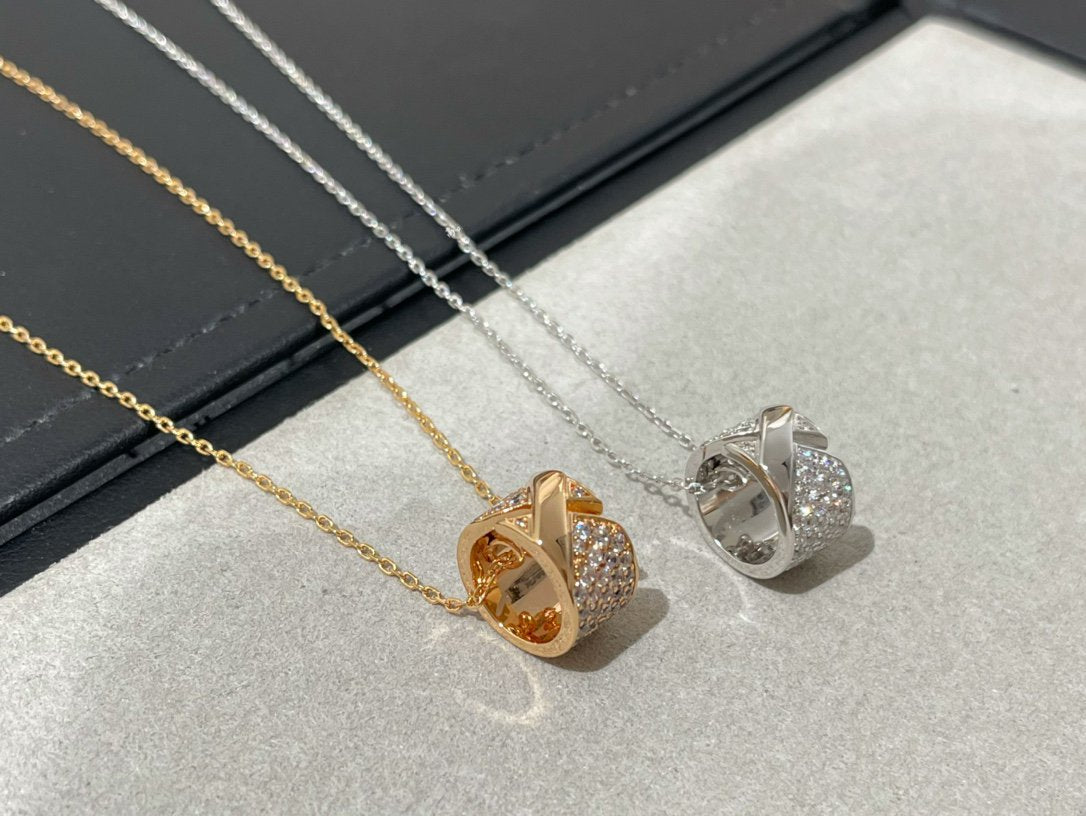 [AURORA]LIENS EVIDENCE DIAMOND PAVED NECKLACE