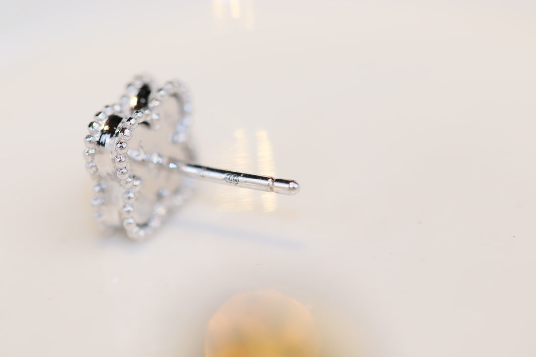 [basloveJW]CLOVER MINI TÜRKIS SILBER OHRSTECKER