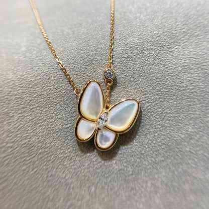 [basloveJW]BUTTERFLY MOP DIAMOND HALSKETTE