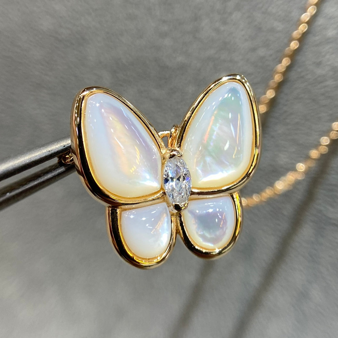 [basloveJW]BUTTERFLY MOP DIAMOND HALSKETTE