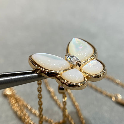 [basloveJW]BUTTERFLY MOP DIAMOND HALSKETTE