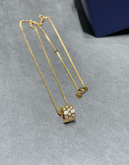 [AURORA]BEE LOVE DIAMOND PAVED 3 ROW NECKLACE