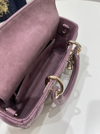 SMALL LADY D-JOY 22 PURPLE LAMBSKIN
