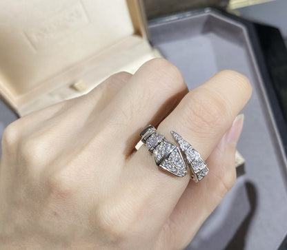[AURORA]SERPENTI GROSSER RING SILBER MIT DIAMANTEN