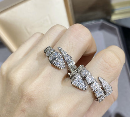[AURORA]SERPENTI GROSSER RING SILBER MIT DIAMANTEN