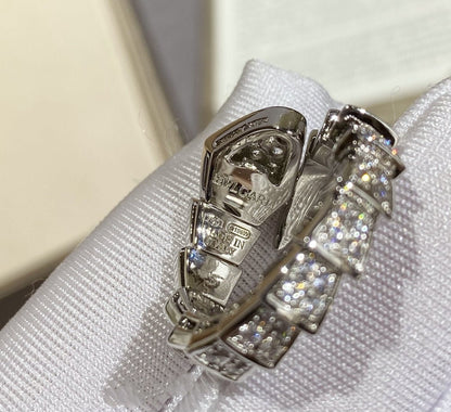 [AURORA]SERPENTI GROSSER RING SILBER MIT DIAMANTEN