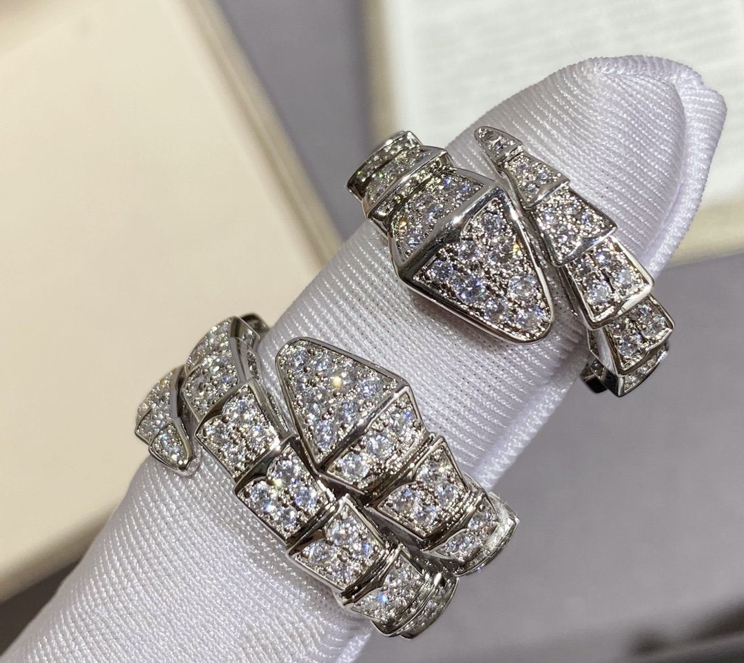 [AURORA]SERPENTI GROSSER RING SILBER MIT DIAMANTEN