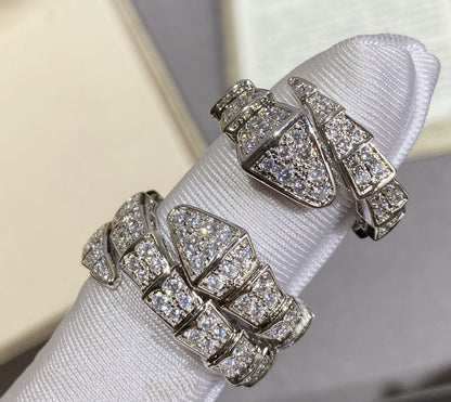 [AURORA]SERPENTI GROSSER RING SILBER MIT DIAMANTEN