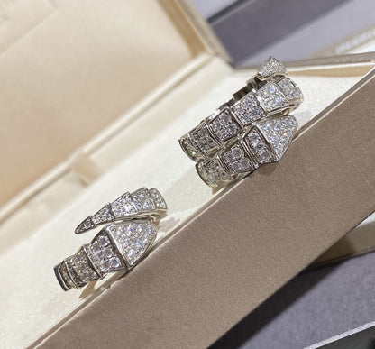 [AURORA]SERPENTI GROSSER RING SILBER MIT DIAMANTEN