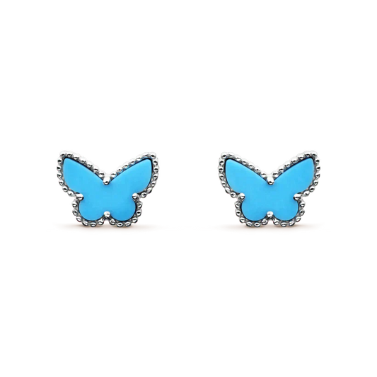 [basloveJW] SCHMETTERLING TÜRKIS OHRRINGE SILBER