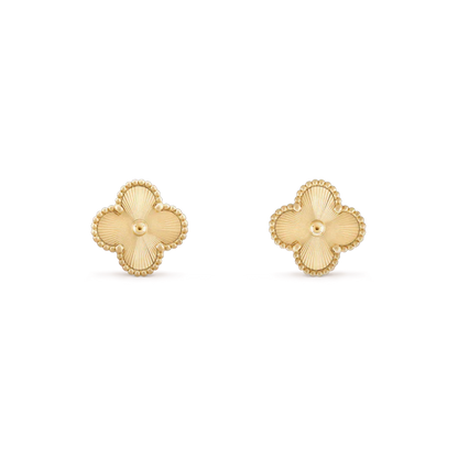 [AURORA]CLOVER MINI 9.5MM LASER EARRINGS
