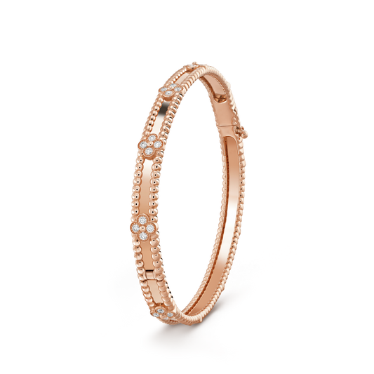 [AURORA]CLOVER BRACELET 4MM DIAMONDS