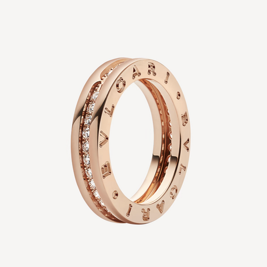 [AURORA]ZERO 1 ONE-BAND PAVED DIAMONDS ON THE SPIRAL RING
