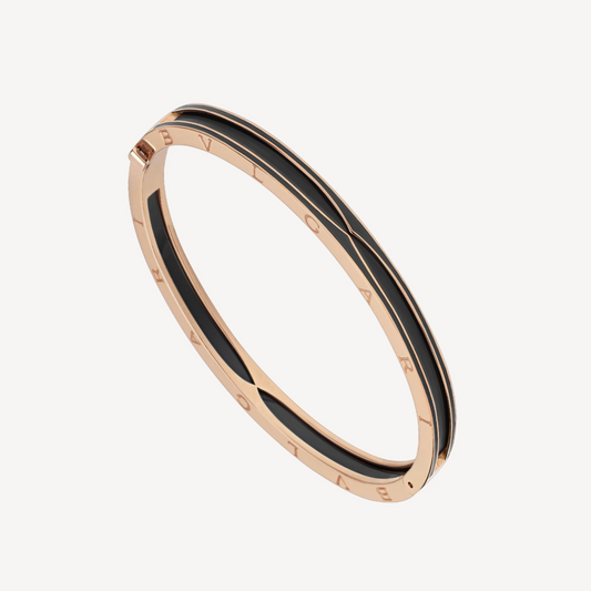 [AURORA]ZERO 1 PINK GOLD WITH MATTE BLACK CERAMIC BRACELET