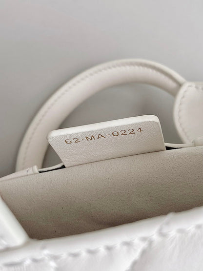 MINI BOOK TOTE 21 WHITE MACCROCANNAGE CALFSKIN