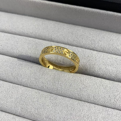 [AURORA]LOVE RING 3.6MM DIAMOND PAVED