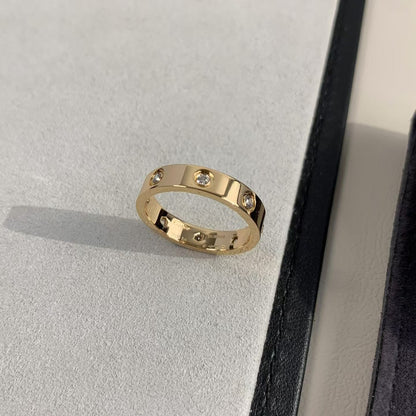 [AURORA]LOVE RING 3.6MM 8 DIAMONDS