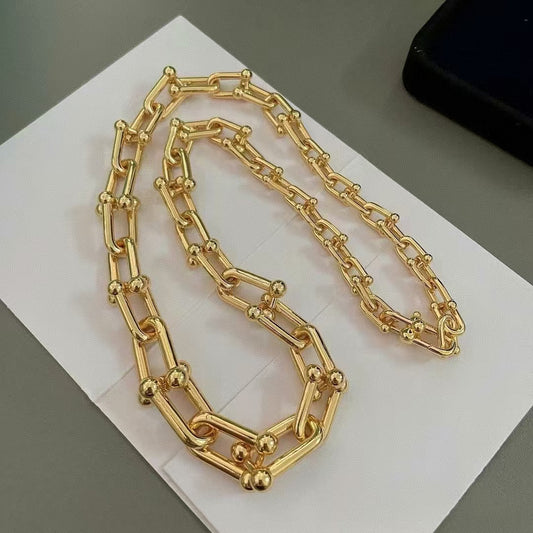 U-Haken Hufeisen Halskette Gold