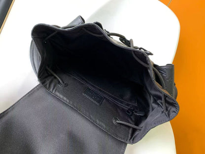 DISCOVERY BACKPACK 44 IN BLACK EMBOSSED MONOGRAM CALFSKIN