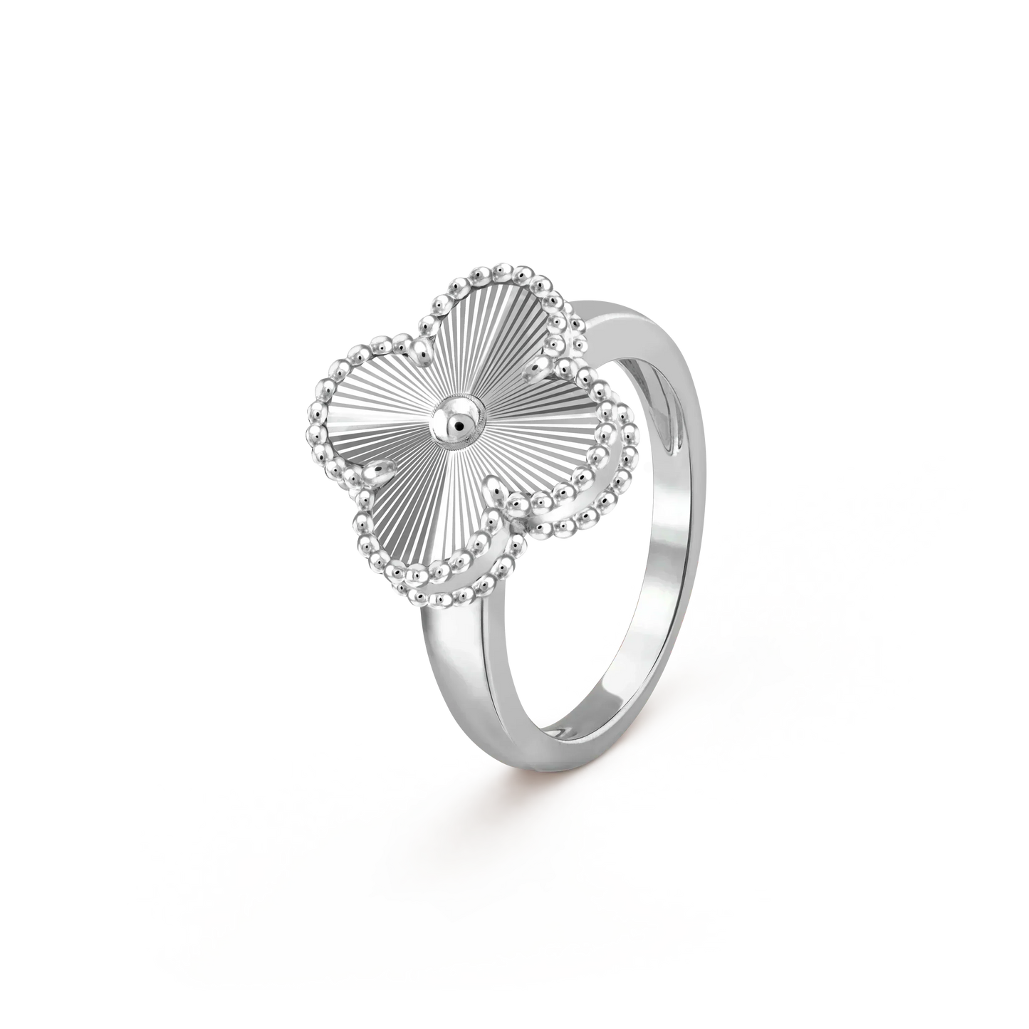[basloveJW]Silberring mit Kleeblatt