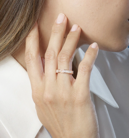 [AURORA]ALLIANCE LIENS VIDENCE PAVED DIAMOND 4MM RING