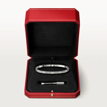 [AURORA]LOVE BRACELET 3.65MM DIAMOND-PAVED SILVER