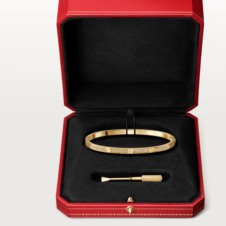 [AURORA]LOVE BRACELET 3.65MM DIAMOND-PAVED SILVER
