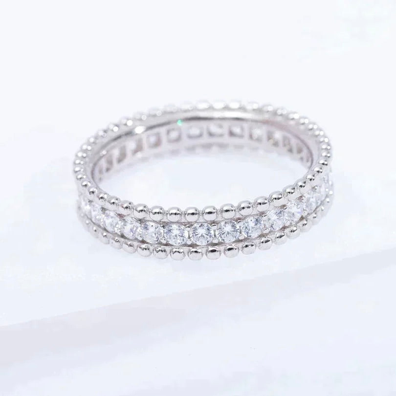 [basloveJW]PERLEE DIAMANT SILBERRING