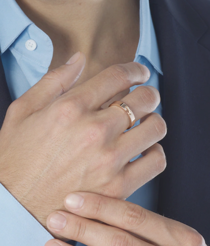 [AURORA]ALLIANCE LIENS VIDENCE DIAMANT 4MM RING
