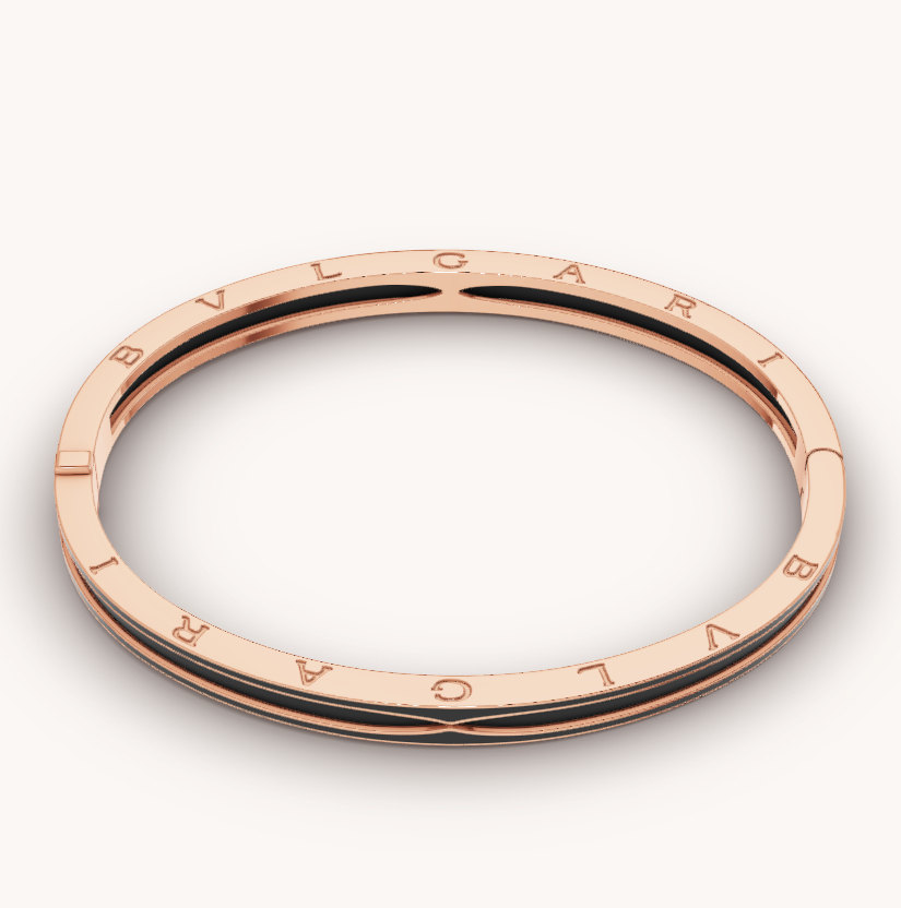 [AURORA]ZERO 1 ピンクゴールド マットブラックセラミックブレスレット