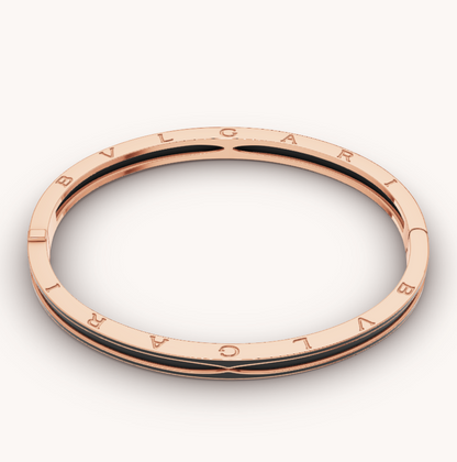 [AURORA]ZERO 1 ピンクゴールド マットブラックセラミックブレスレット