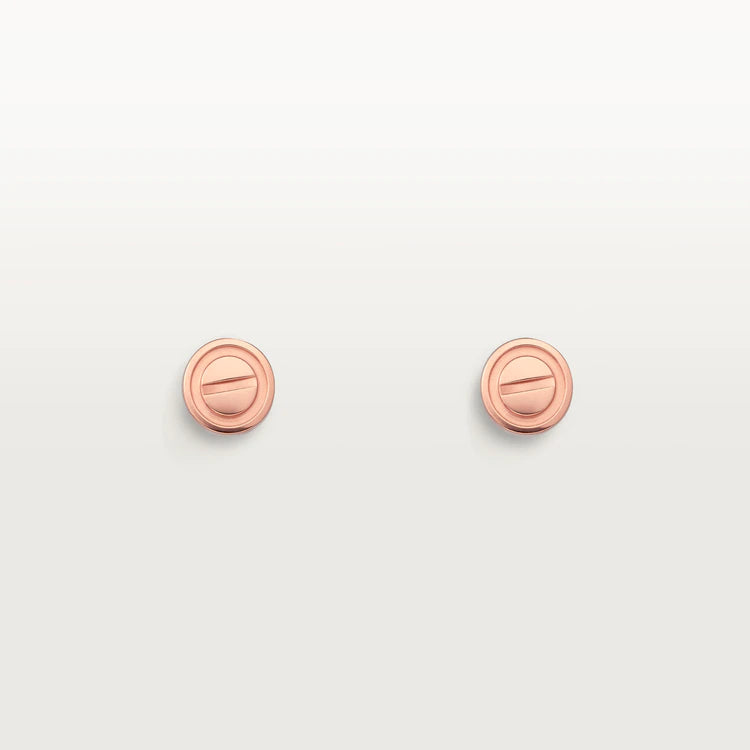 [AURORA]LOVE EARRINGS PINK GOLD 10MM