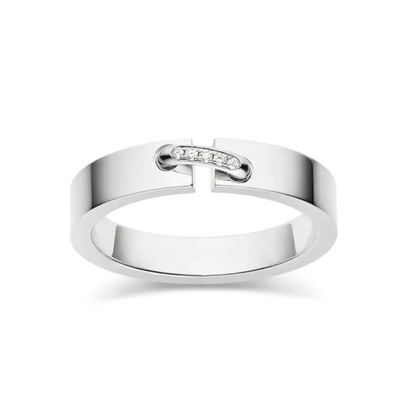 [AURORA]ALLIANCE LIENS VIDENCE DIAMANT 4MM RING