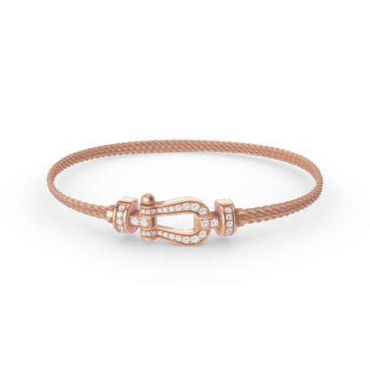 [AURORA]FORCE KLEINES HUFEISEN-DIAMANTKETTEN-SEILARMBAND