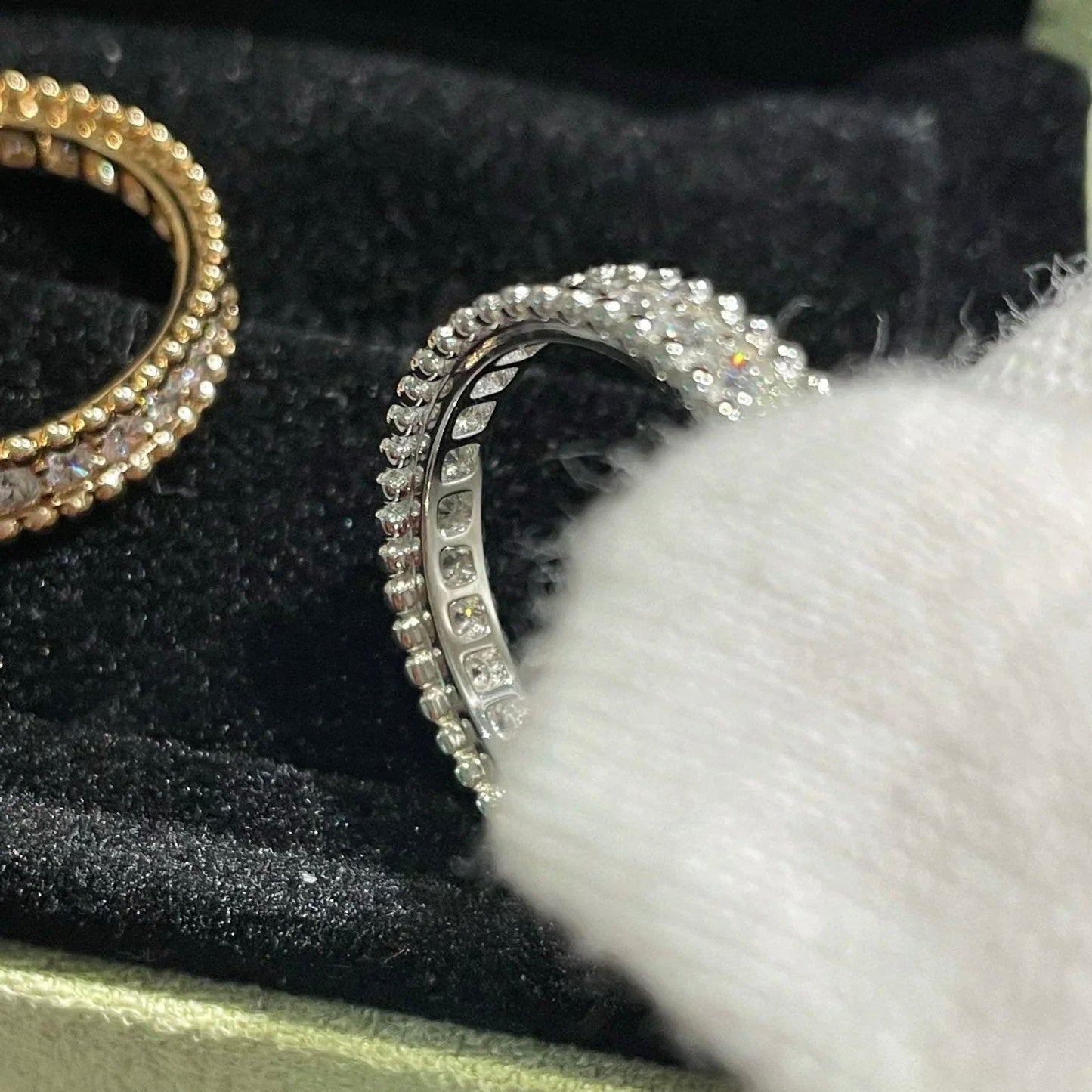 [basloveJW]PERLEE DIAMANT SILBERRING