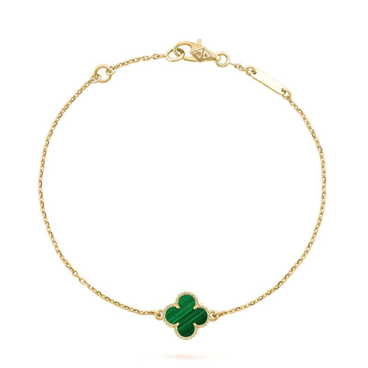 [AURORA]CLOVER BRACELET MALACHITE 1 MOTIF