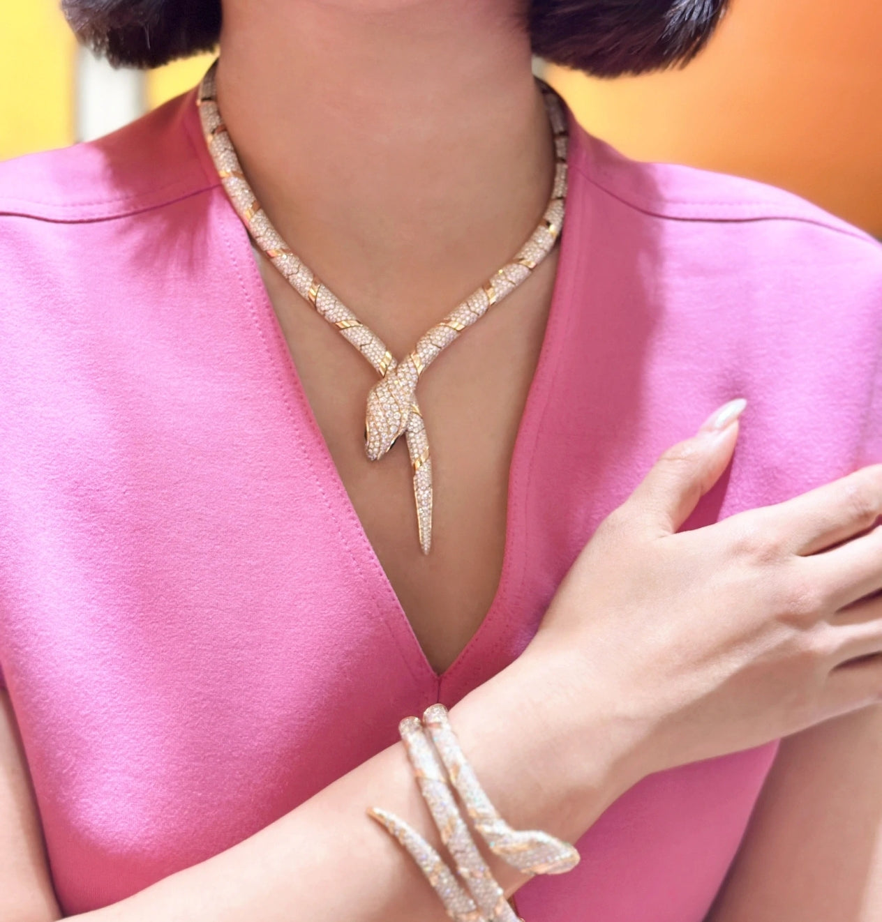 [AURORA]HAUTE COUTURE GOLD SERPENTI NECKLACE