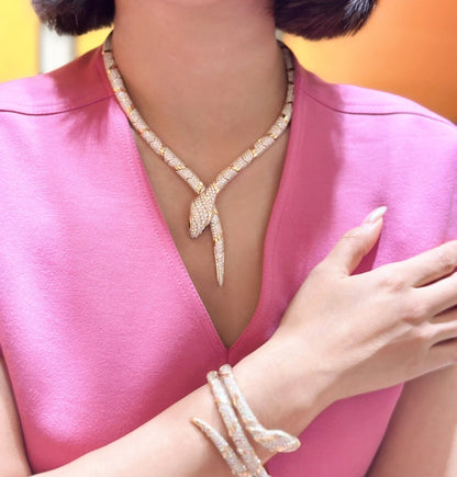 [AURORA]HAUTE COUTURE GOLD SERPENTI NECKLACE