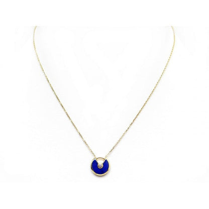 [AURORA]AMULETTE ROSE GOLD AGATE NECKLACE