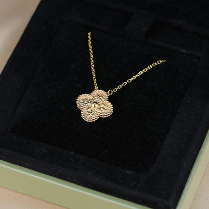 [AURORA]CLOVER 15MM  BRONZING NECKLACE
