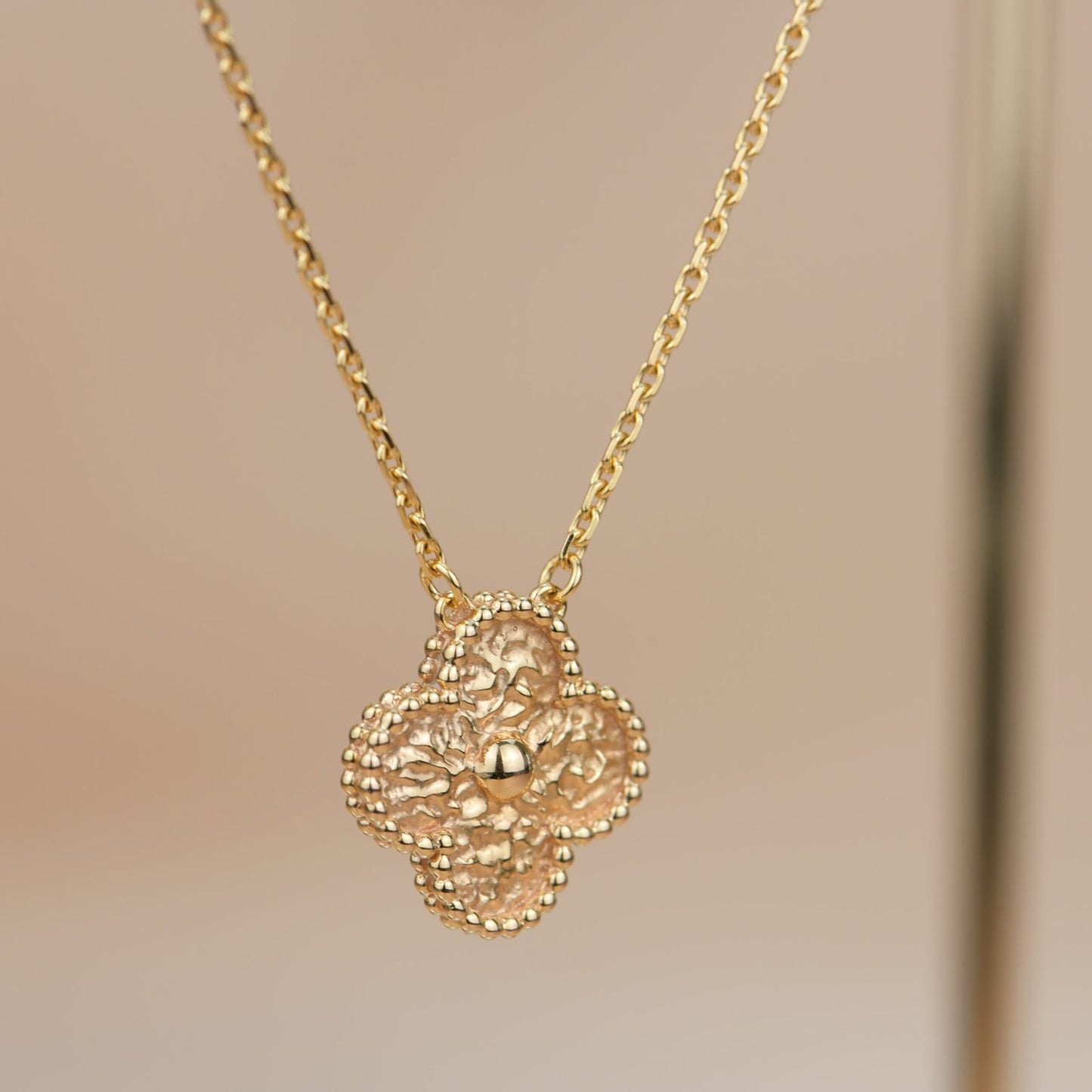 [AURORA]CLOVER 15MM  BRONZING NECKLACE