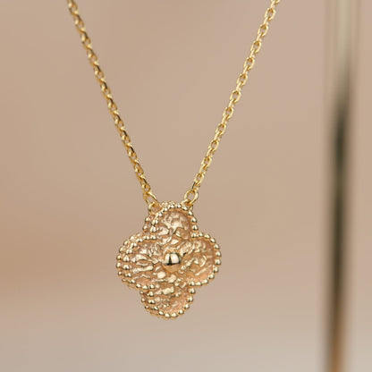 [AURORA]CLOVER 15MM  BRONZING NECKLACE