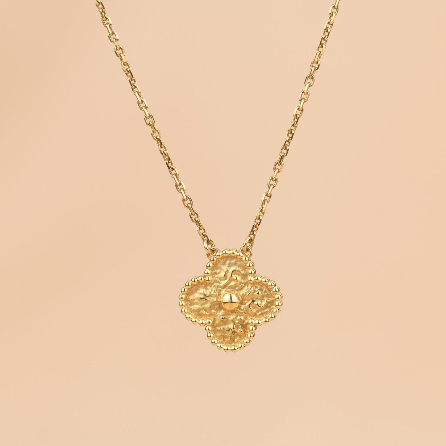 [AURORA]CLOVER 15MM  BRONZING NECKLACE