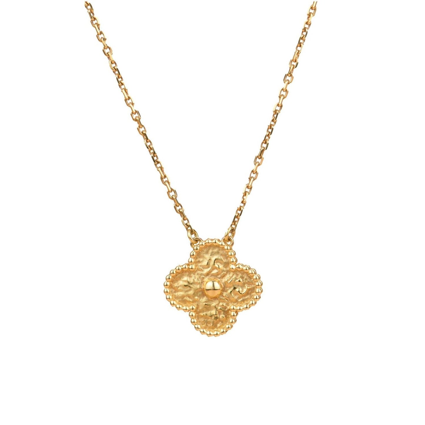 [AURORA]CLOVER 15MM  BRONZING NECKLACE