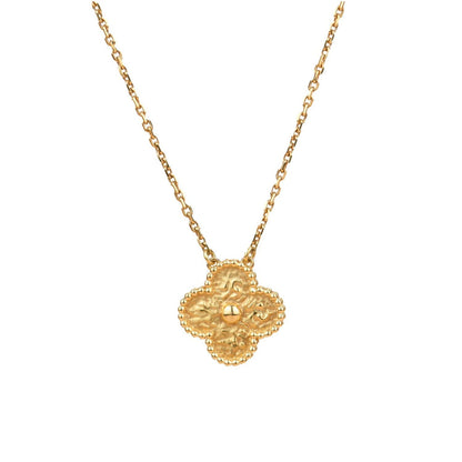 [AURORA]CLOVER 15MM  BRONZING NECKLACE
