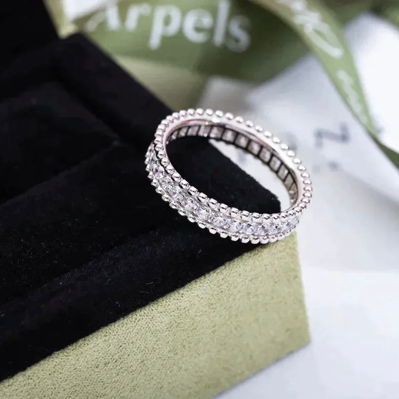 [basloveJW]PERLEE DIAMANT SILBERRING