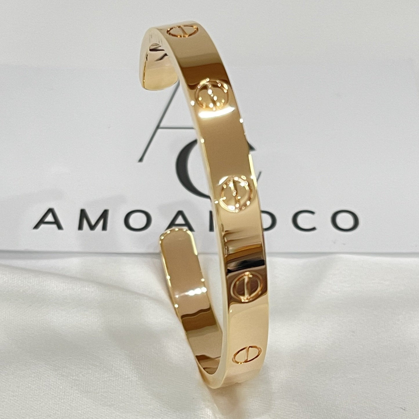 [AURORA]LOVE BRACELET 6.1MM OPEN CUFF